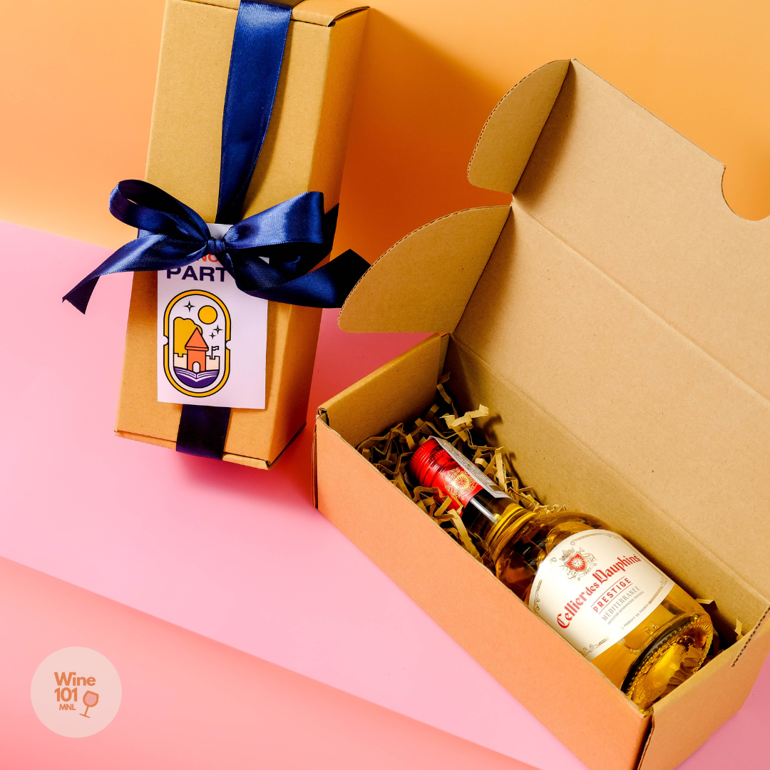 1 Mini Wine + Kraft Gift Box
